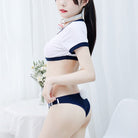 Heart Cut Out Schoolgirl Lingerie Set - Femboy Fashion