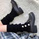 Knitted Leg Warmers With Buttons - Femboy Fashion