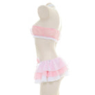 Pink Halter Chiffon Lingerie Set - Femboy Fashion