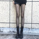 Plaid Fishnet Pantyhose - Femboy Fashion