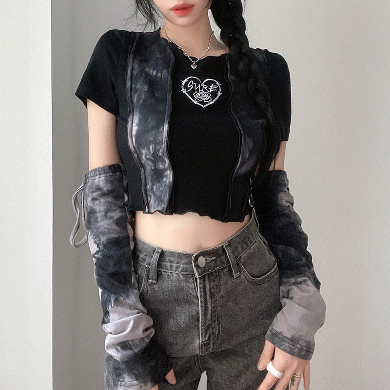 Sexy Crop Top With Gloves - Femboy Fashion