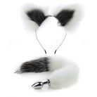 Fox Tail Butt Plug And Ears 2 Piece Set - Femboy Fashion