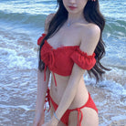 Sexy Red Bikini Set - Femboy Fashion