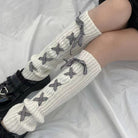  Sweet Lace Up Leg Warmers - Femboy Fashion