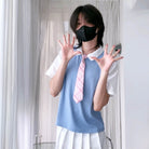Solid polo t shirt blue for femboy