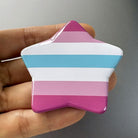 Star-shaped femboy pride flag pin