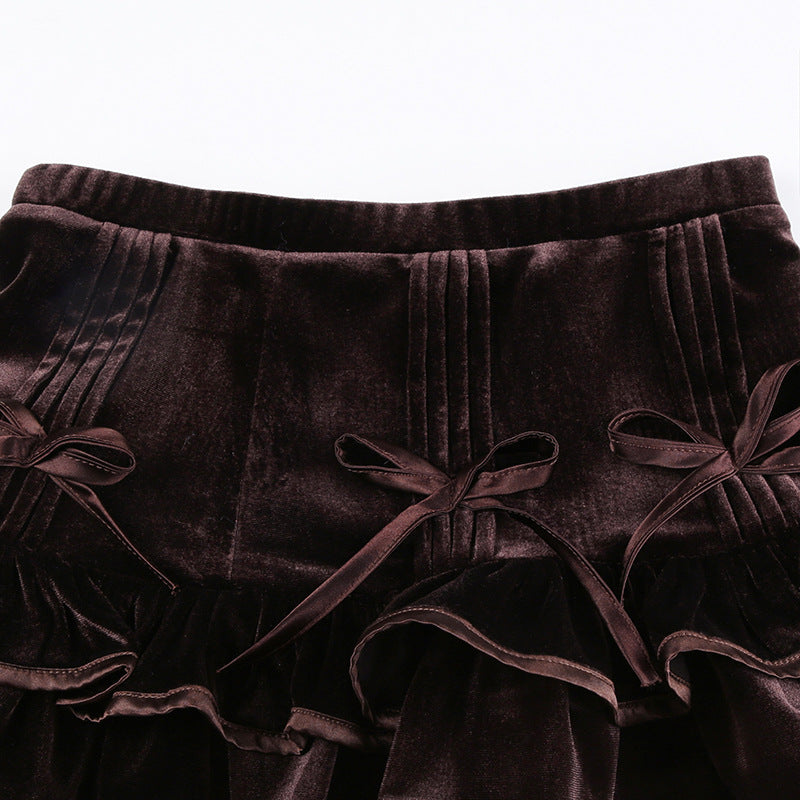 Sweet Chocolate Brown Cake Skirt - Femboy Fashion