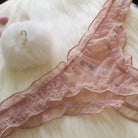 Pink Lace Bunny Panties - Femboy Fashion