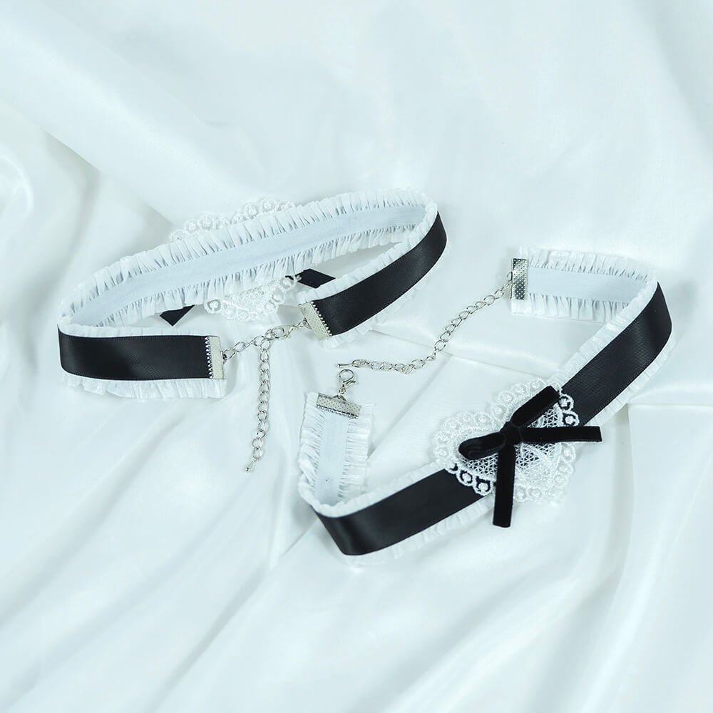 Black sweet lolita maid choker