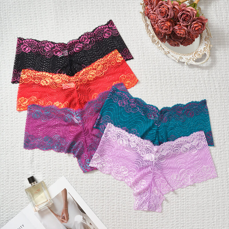 Sweet plus size floral lace panties for femboy