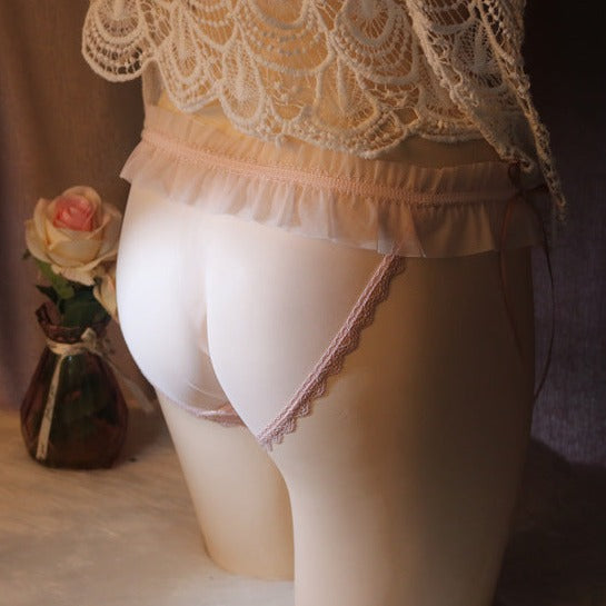 Sweet Princess Lace Ruffle Cameltoe Panties - Femboy Fashion