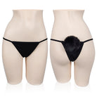 Black Thong With Black Bunny Tail - Femboy Fashion