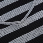 V Neck Striped Long Sleeve Hoodie Material