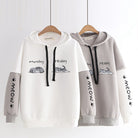 White And Grey Kawaii Cat Hoodie - Femboy Fashion