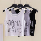 Normal Is Boring Crop Tank Top - Femboy Fashion