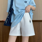 Femboy in White Cotton Lounge Short and Blue Polo T-shirt - Femboy Fashion