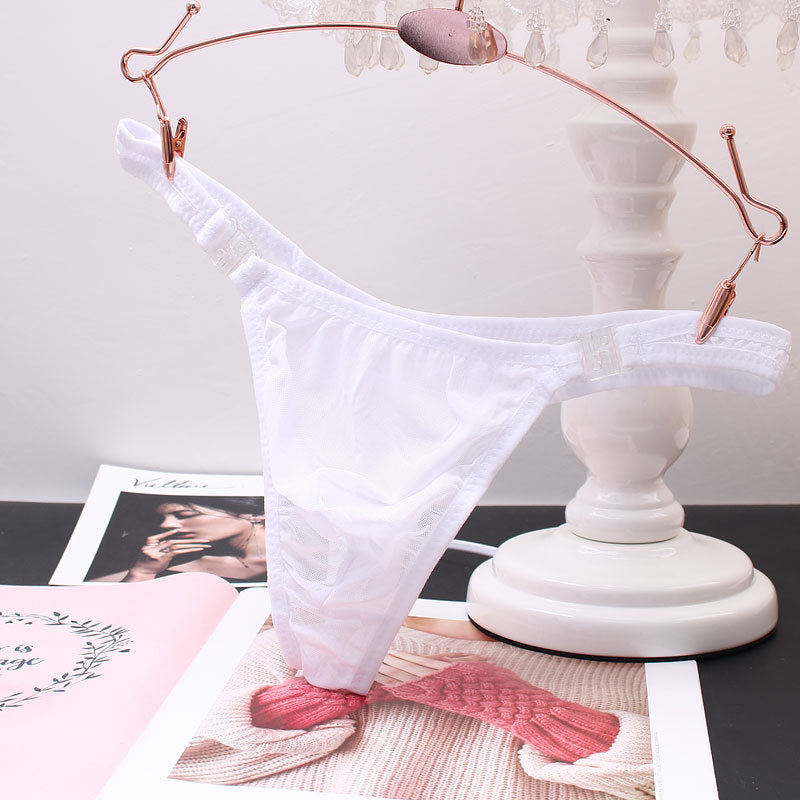 White Femboy See Through Thong Front - Femboy Fashion