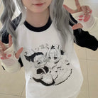 Femboy wear a white cut cat fingerless gloves