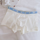 White Heart Print Panties - Femboy Fashion