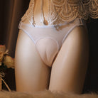 White Hiding Gaff Panties for Femboy - Femboy Fashion