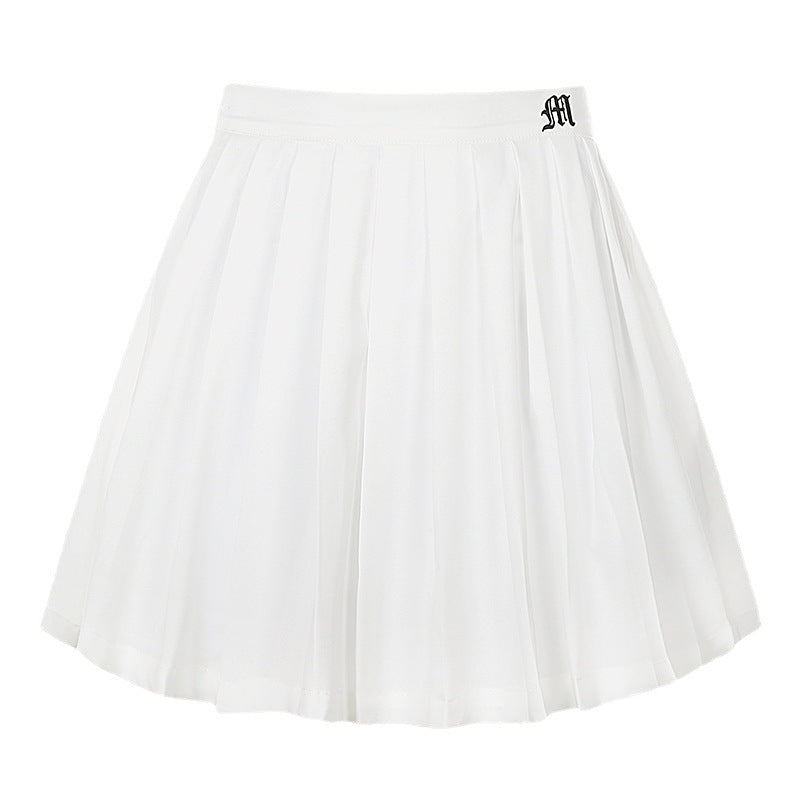 White High Waist Pleated Skirt - Femboy Fashion