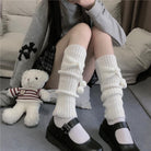 Knitted Leg Warmers With Bowknot - Femboy Fashion