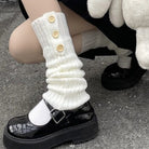 Knitted Leg Warmers With Buttons - Femboy Fashion