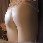 White Lace Hiding Gaff Thong Panty Back - Femboy Fashion