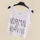 Normal Is Boring Crop Tank Top - Femboy Fashion