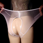 Oil Glossy Crotchless Panties - Femboy Fashion