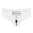 White Please Charge Panties - Femboy Fashion