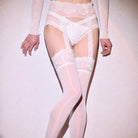 Plus Size Thigh High Stockings With Garter - Femboy Fashion