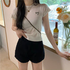 Round Neck Knitted T-Shirt - Femboy Fashion