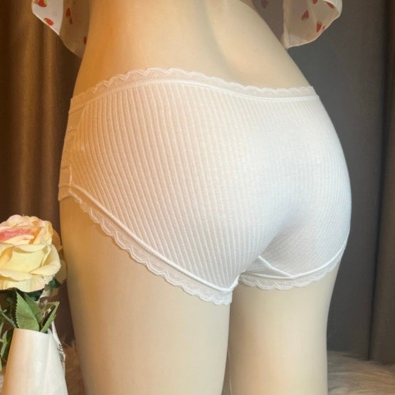 White sweet silicone hiding gaff panties back