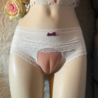 White sweet silicone hiding gaff panties femboy fashion