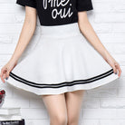 White With Black Stripes Femboy Skirt - Femboy Fashion