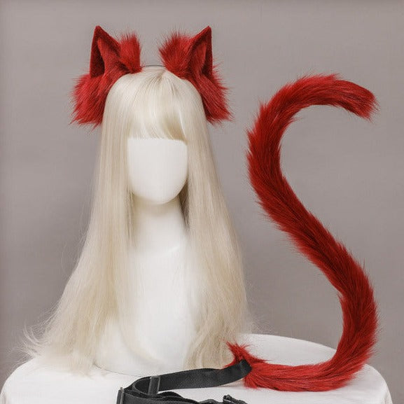 Cat Ears Headband And Tail - Femboy Fashion