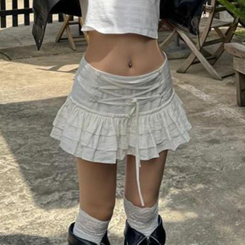 White Cake Short Skirt With Ruffles for Sale - Femboy Fashion