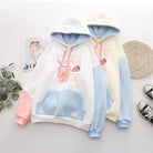 Cute White And Yellow Strawberry Milk Hoodie - Femboy Fashion